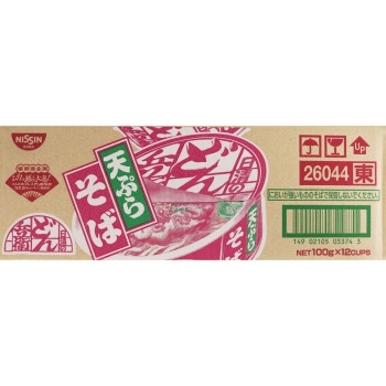 닛신식품 돈베에 새우튀김소바(동쪽) 케이스 100g×12