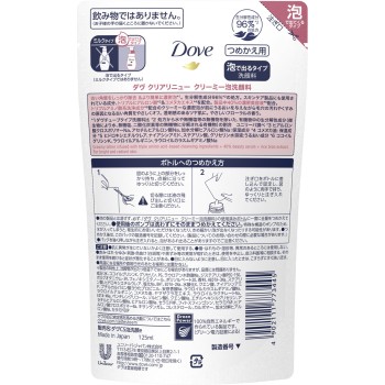 도브 클리어리뉴 거품 세안료 리필 125ml 유니레버 재팬