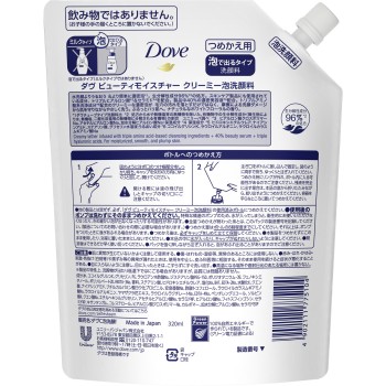 도브 뷰티 모이스처 거품 세안료 리필 대 320ml 유니레버 재팬
