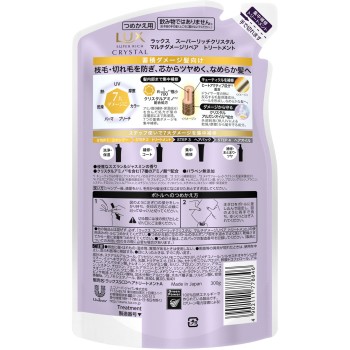 럭스 슈퍼 리치 크리스탈 멀티 데미지 리페어 트리트먼트 리필 300g 유니레버 재팬