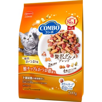 콤보 캣 가다랑어맛·연어 칩·가다랑어포 곁들임 700g 일본 펫 푸드
