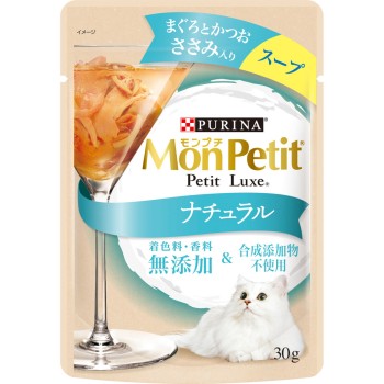 몬쁘띠 프티 뤽스 내추럴 수프 참치와 가다랑어 닭가슴살 포함 30g 네슬레재팬