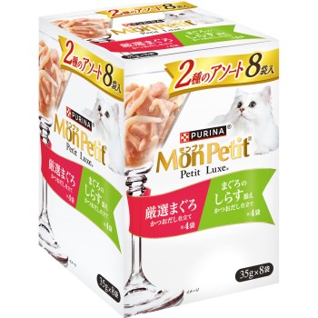 몽프티 프티 뤽스 파우치 어소트 엄선 참치 실치 35g×8P 네슬레 재팬