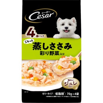 시저 찐 닭 안심 색채 야채 70g×4 마스재팬 리미티드