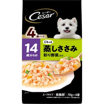 시저 찐 닭가슴살 색깔 채소 14세 70g×4 마즈 재팬 리미티드