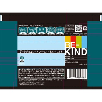 BE-KIND 다크초코아몬드&시솔트 1본 마스재팬리미티드