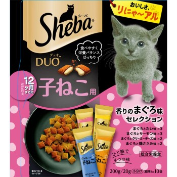 시바 듀오 12개월까지의 아기 고양이용 향기로운 참치 맛 셀렉션 SD51 200g 마즈재팬리미티드