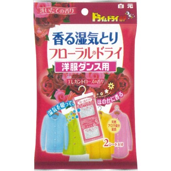 플로럴 드라이 옷장용 엘리건트 로즈 향 2시트 시라모토어스