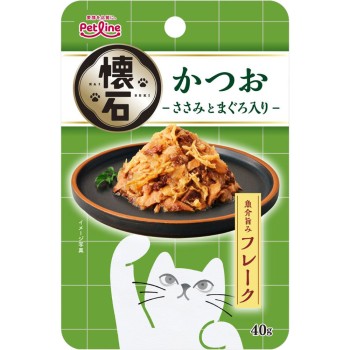 가이세키 레토르트 플레이크 가다랑어 닭가슴살과 참치 40g 펫라인