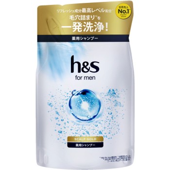 h&s for men 스칼프골드 샴푸 리필 300ml P&G재팬