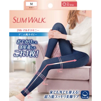 슬림워크 24h 멀티 스키니 데님풍 네이비 M 핍후지모토