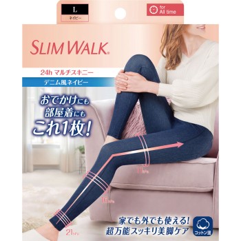 슬림워크 24h 멀티스키니 데님풍 네이비 L 핍후지모토