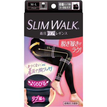 슬림 워크 착압 리브 레깅스 ML 핍후지모토