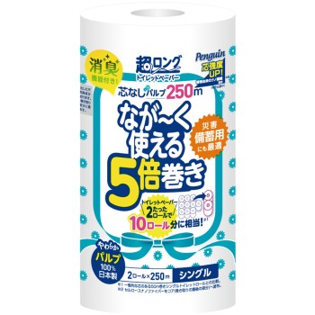 펭귄 심지 없는 초 롱 펄프 싱글 250m 마루토미제지