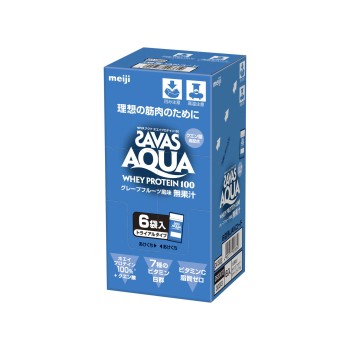 자바스 아쿠아 훼이프로테인100 그레이프프루트 트라이얼타입 10.5g×6 메이지(구 메이지유업)
