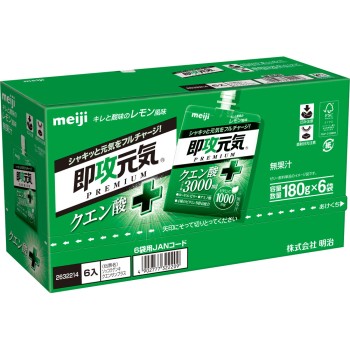 속공 원기 젤리 구연산+산뜻한 레몬 풍미 신제품 180g×6 메이지