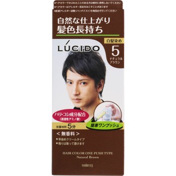 루시도 원푸시 케어 컬러 5 내추럴브라운 1제50g・2제50g 만담