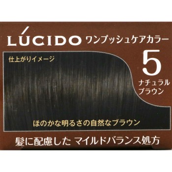 루시도 원푸시 케어 컬러 5 내추럴브라운 1제50g・2제50g 만담