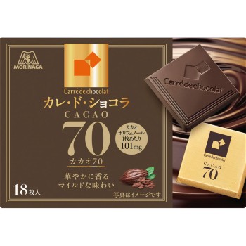 카레 드 쇼콜라 카카오70 18매 모리나가제과