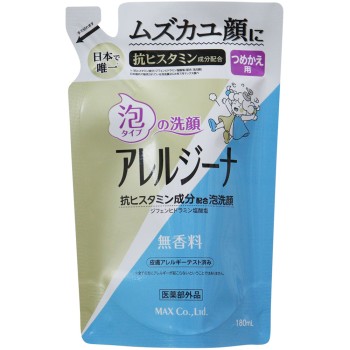 알레르기나 항히스타민 성분 함유거품 세안 리필 180ml 맥스