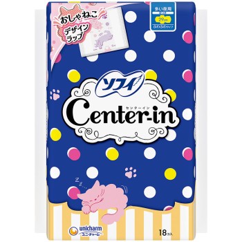 센터인 폭신폭신 타입 많은 날 밤용 18매 유니참