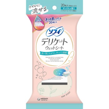 소피 델리케이트 웨트 비누향 10×2P 유니참