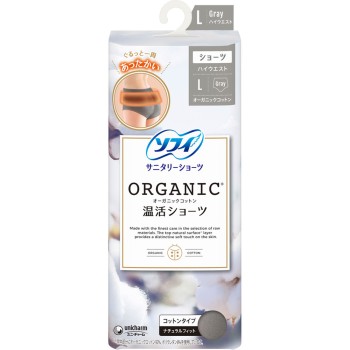 소피 오가닉 코튼 온활 쇼츠 L 그레이 1매 유니참