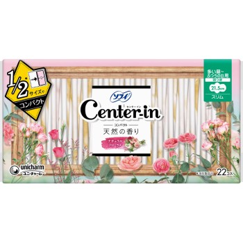 센터인 컴팩트 1/2 플로럴 많은 주간용 22매 유니참