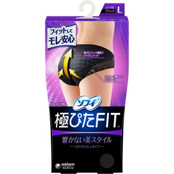 소피 극핏FIT 엘레강트핏 L 블랙 1매 유니참