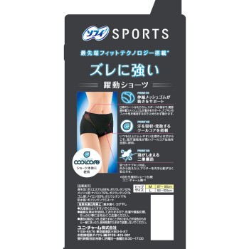 소피 SPORTS 숏츠 M 블랙 1매 유니참