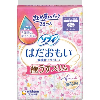 소피 하다오모이 극 얇은 슬림 260 날개 달린 28매 유니참