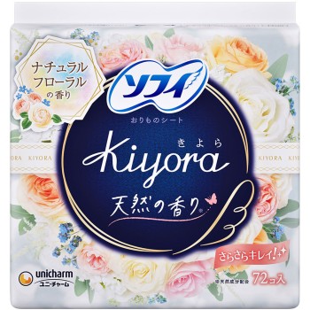 소피 Kiyora 화이트 플로럴 72매 유니참