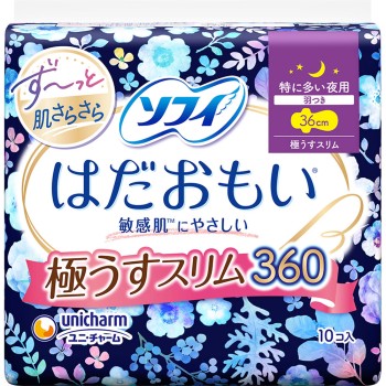 소피 피부 사랑 극초 슬림 특히 많은 밤용 360 10매 유니참