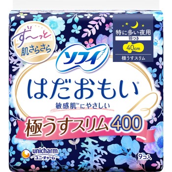 소피 피부 사랑 극초 슬림 특히 많은 밤용 400 9매 유니참