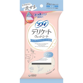 소피 데리케이트 웨트 무향료 10×2P 유니참