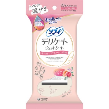 소피 델리케이트 물티슈 플로럴 향 10×2P 유니참