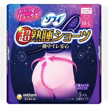 소피 초숙면 쇼츠 M-L 5매 유니참