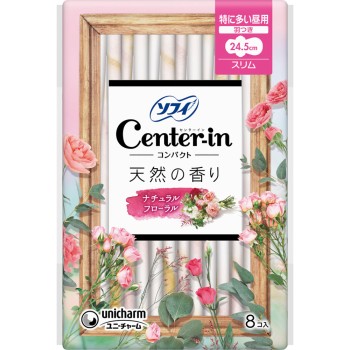 센터인컴팩트1/2 플로럴 특히 많은 낮용 8매 유니참