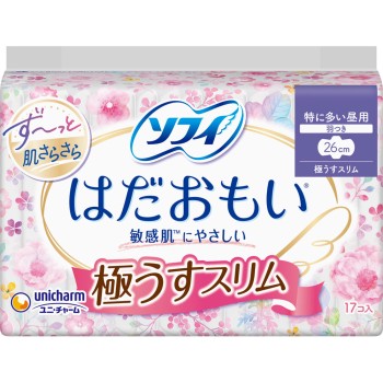 소피 피부 사랑 극초 슬림 260 날개 포함 17매 유니참