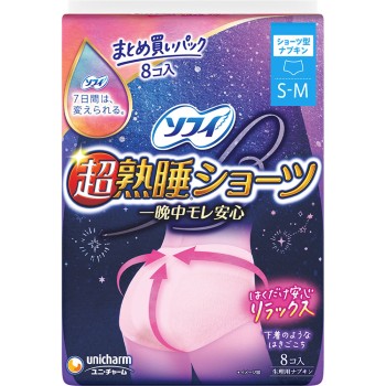 소피 초숙면 쇼츠 SM 8매 유니참