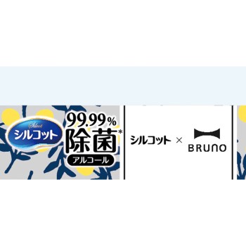실코트 99.99% 살균 알코올 타입 리필 120매 BRUNO 디자인 40매 3P 유니참
