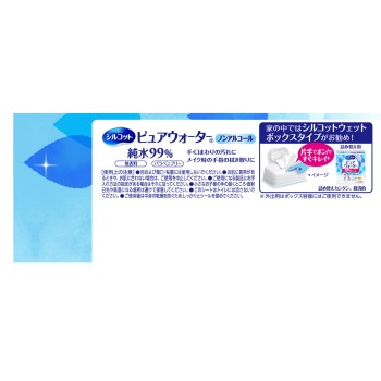 실코트 퓨어 워터 웨트 티슈 외출용 28매 유니참