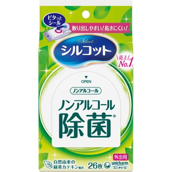 실코트 제균 웨트 티슈 논알코올 타입 외출용 26매 유니참