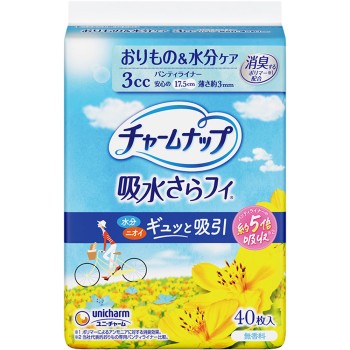 참나프 흡수사라피 팬티라이너 40매 유니참