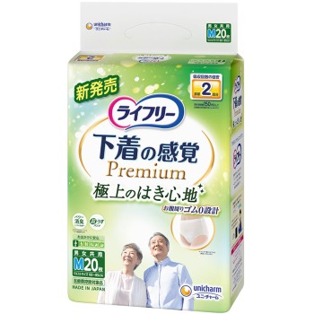 라이프리 속옷 감각 프리미엄 2회 M 20매 유니참