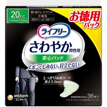 라이프리 상쾌 패드 남성용 소량 36매 유니참