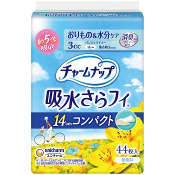 참나프 흡수 사라피 팬티라이너 컴팩트 무향 44매 유니참