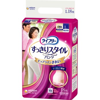 라이프리 산뜻한 스타일 팬츠 핑크 L 18매 유니참