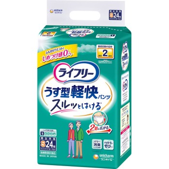 라이프리 얇은 경쾌 팬츠 S 24매 유니참