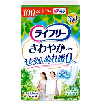 라이프리 상쾌한 패드 많을 때도 쾌적용 18매 유니참